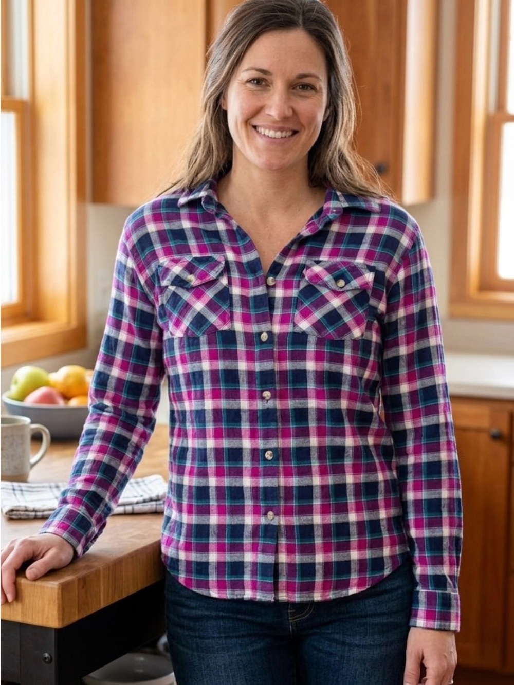 Sara Studio button down flannel